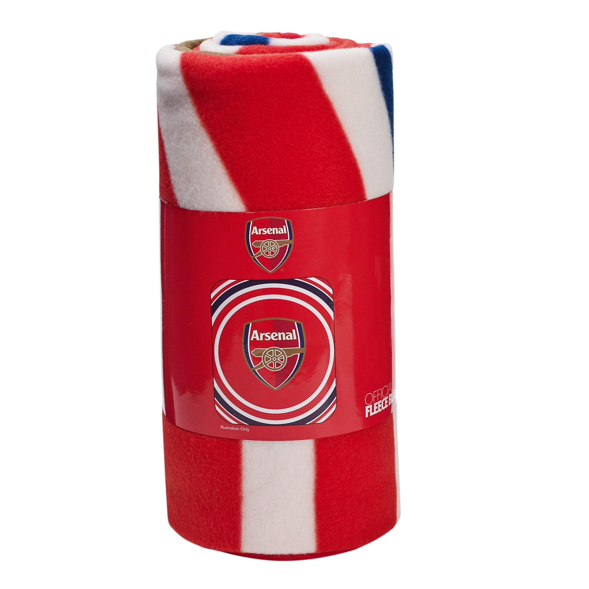 Arsenal Blanket & Scarf Set Includes Pulse Fleece Blanket & Striped Scarf 